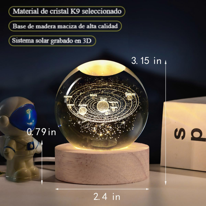 Bola Luminosa de Cristal 3D